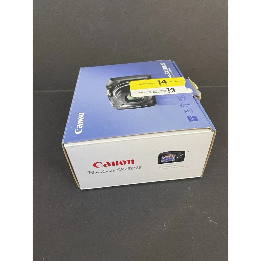 Canon PowerShot SX130 IS 12.1 MP Digital Camera 12x Optical Zoom w/ Case *Tested